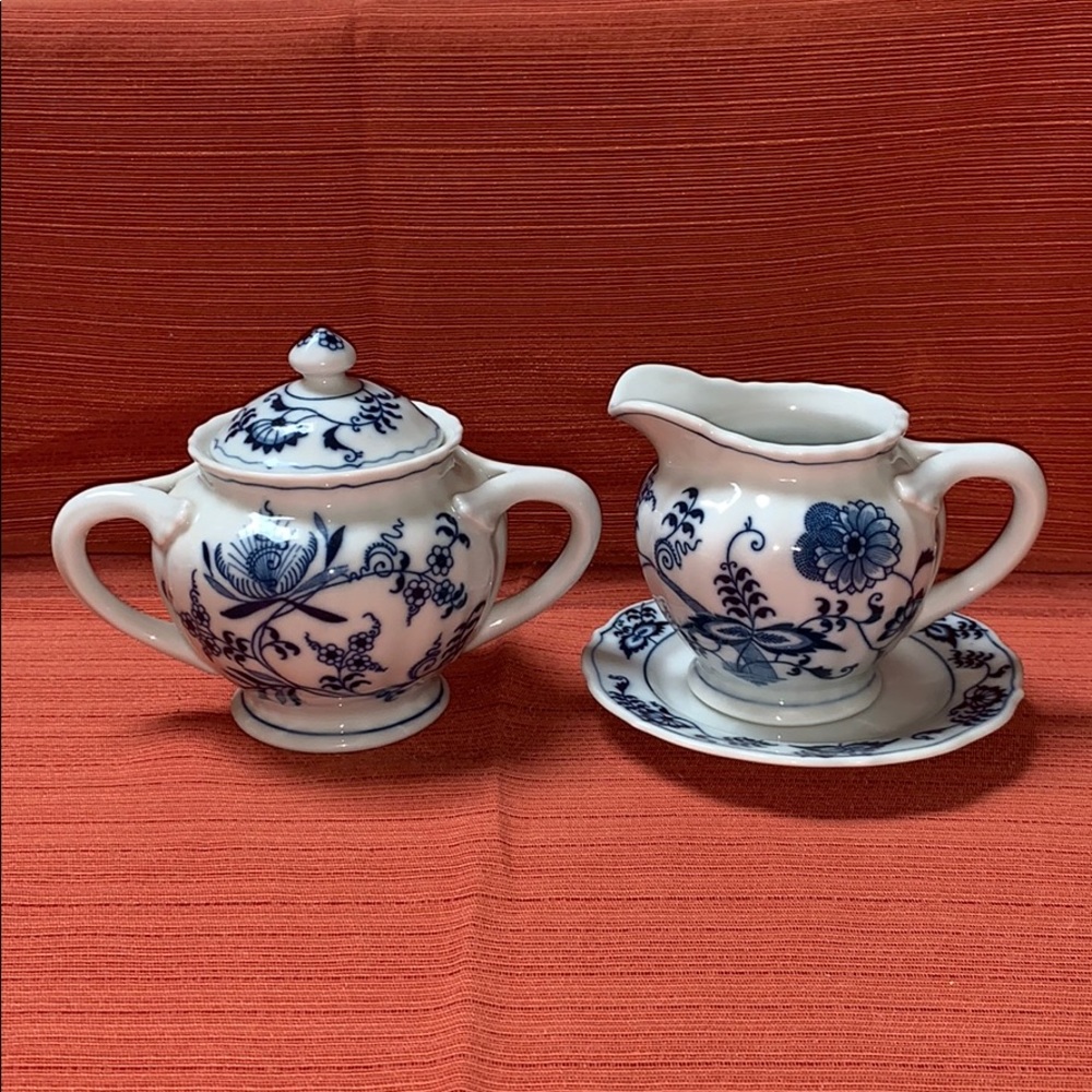 Vintage Blue Danube Porcelain Cream & Sugar Set